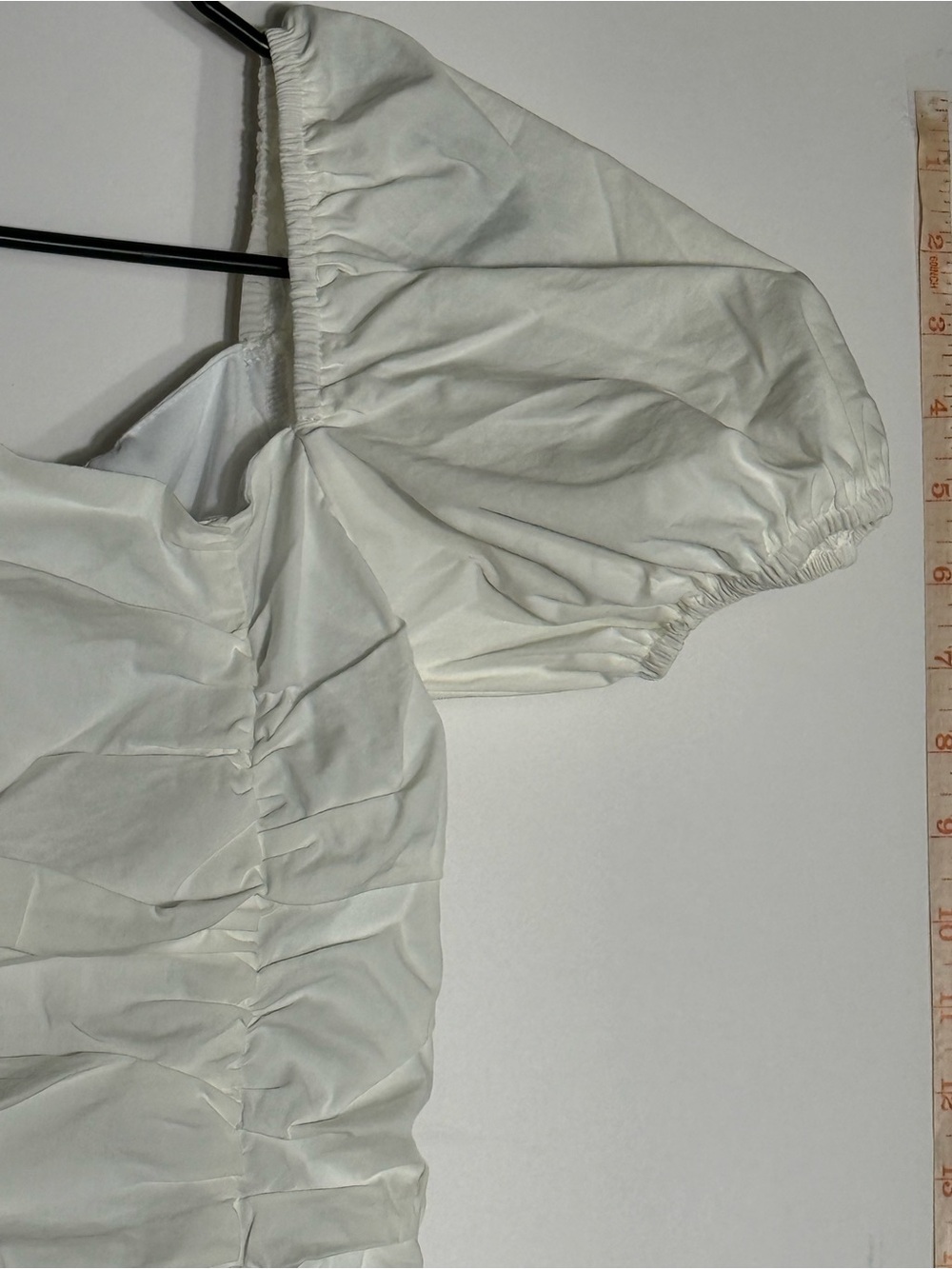 Superdown Revolve White Ruched Puff Sleeve Mini Dress - Picture 3 of 10